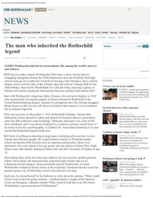 The Man Who Inherited the Rothschild Legend | the Australian