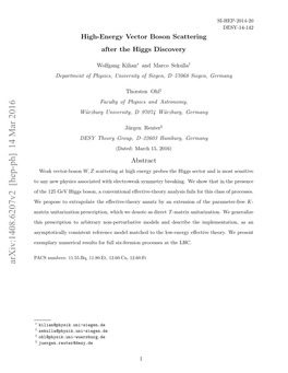 High-Energy Vector Boson Scattering After the Higgs Discovery