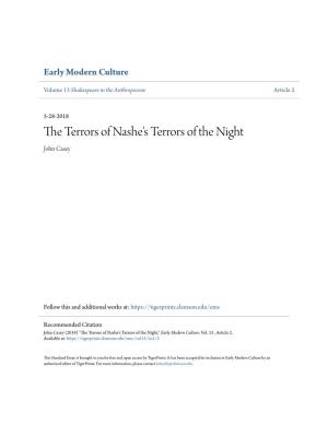 The Terrors of Nashe's Terrors of the Night