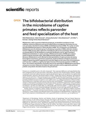 The Bifidobacterial Distribution in the Microbiome of Captive Primates