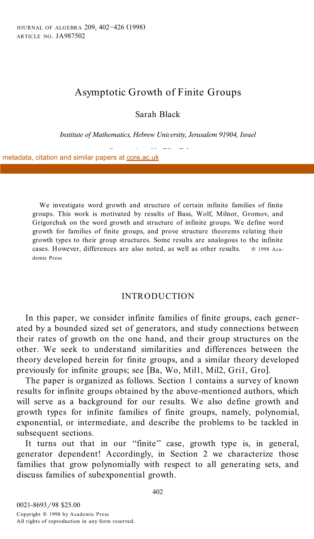 Asymptotic Growth of Finite Groups