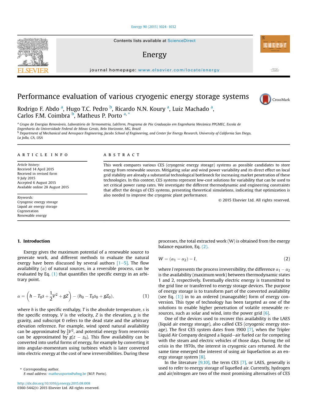 Performance Evaluation of Various Cryogenic Energy Storage Systems