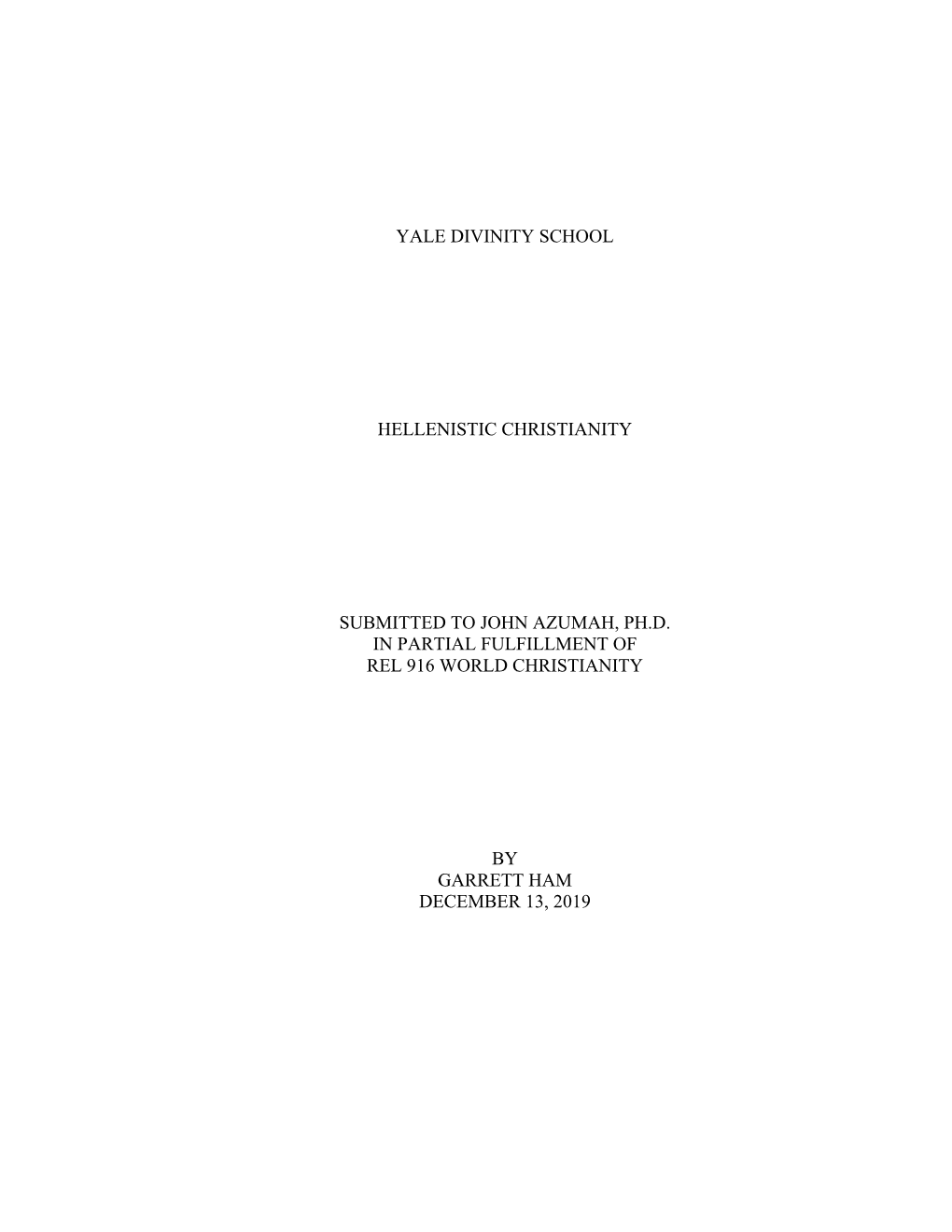 Hellenistic Christianity.Pdf