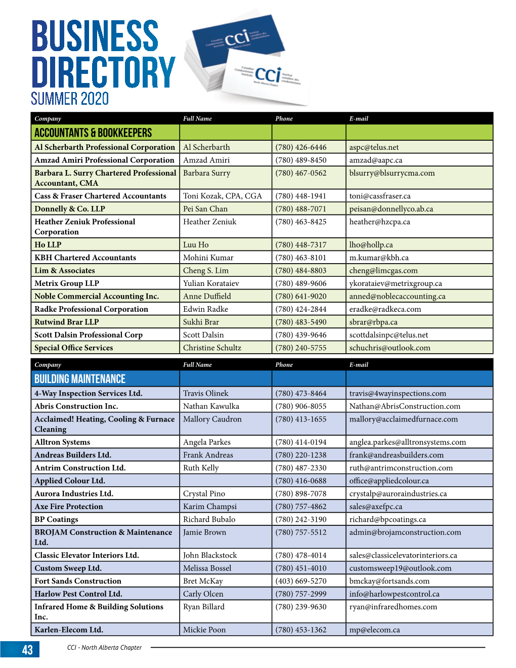 Business Directory Summer 2020
