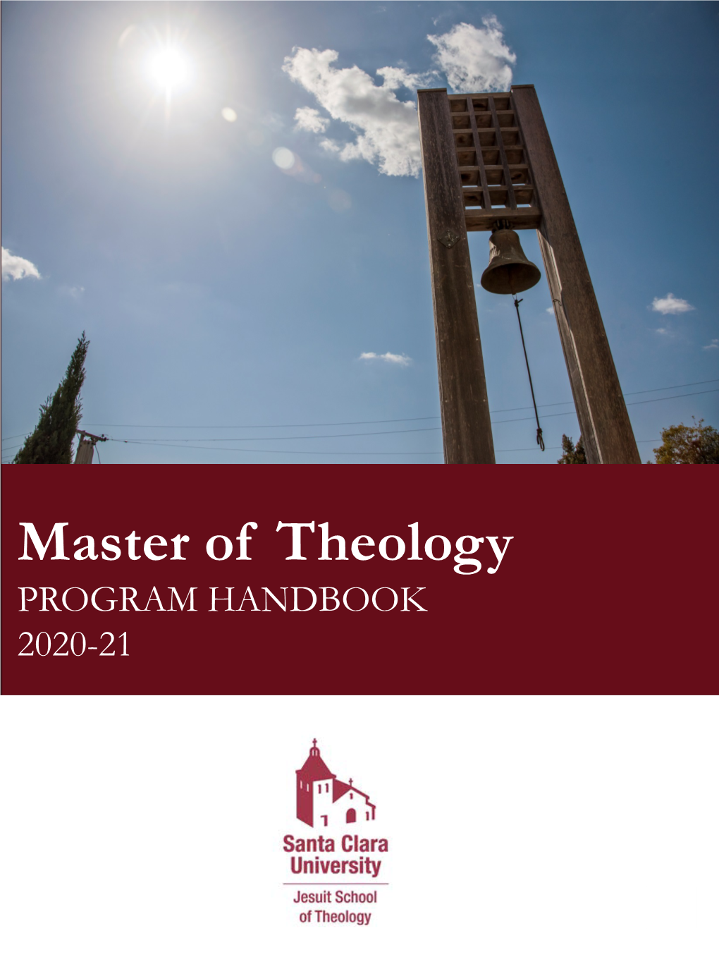 Master of Theology PROGRAM HANDBOOK 2020-21