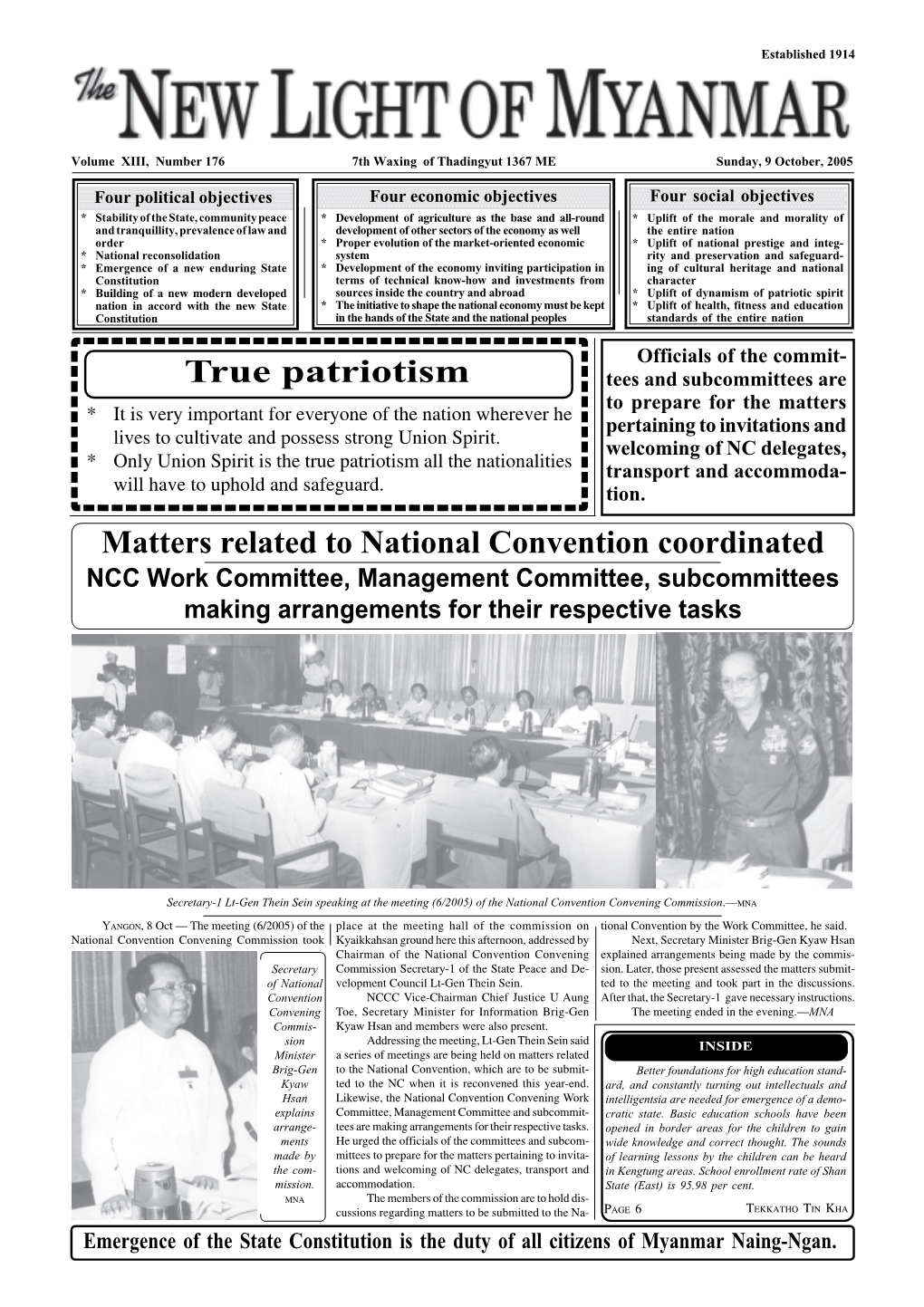 True Patriotism Matters Related to National Convention Coordinated
