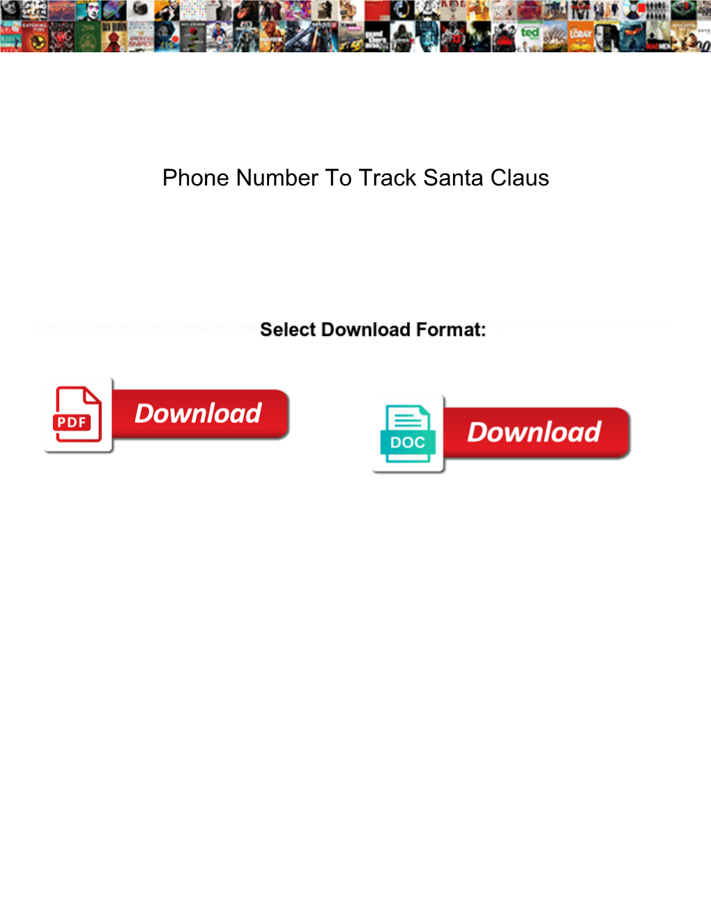 Phone Number to Track Santa Claus