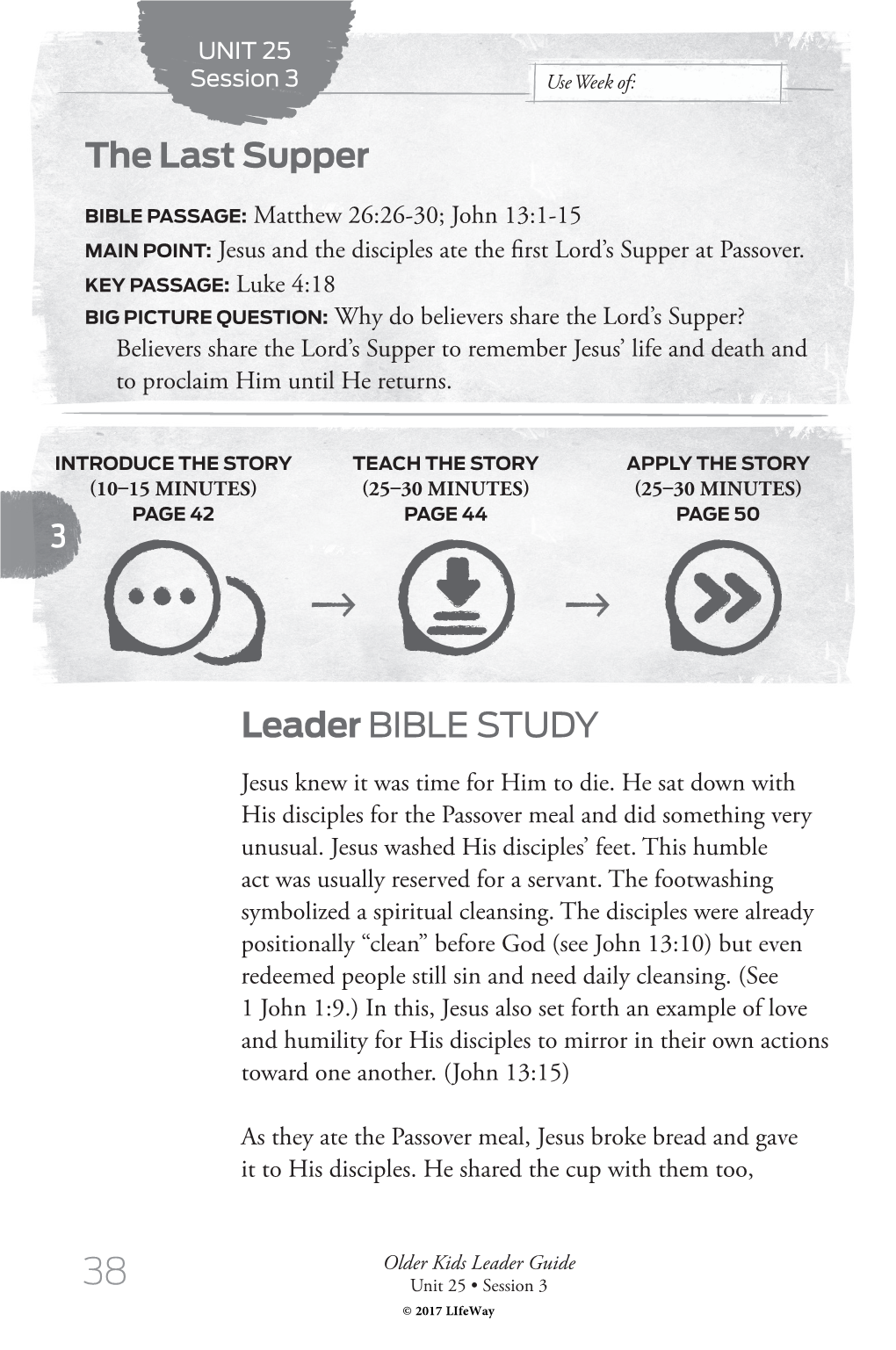 Leader BIBLE STUDY the Last Supper