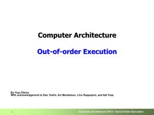 Computer Architecture Out-Of-Order Execution