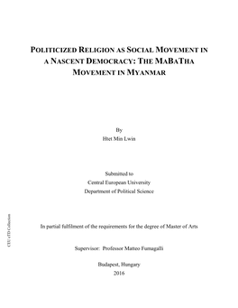 The Mabatha Movement in Myanmar