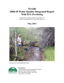 Nevada 2008-10 Water Quality Integrated Report with EPA Overlisting