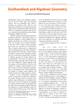 Grothendieck and Algebraic Geometry