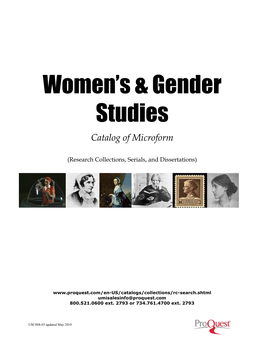 Women's & Gender Studies | Subject Catalog (PDF)