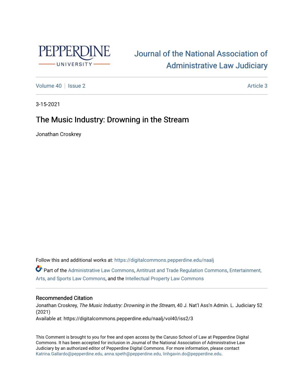 The Music Industry: Drowning in the Stream