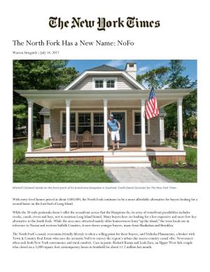 The North Fork Has a New Name: Nofo Warren Strugatch | July 14, 2017