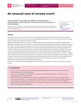 An Unusual Case of Struma Ovarii
