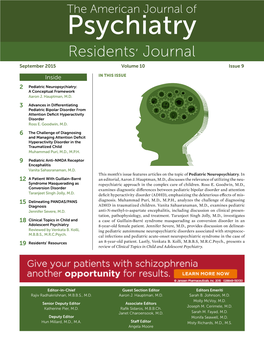 September 2015 Residents' Journal