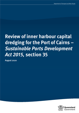 Review of Inner Harbour Capital Dredging for the Port of Cairns