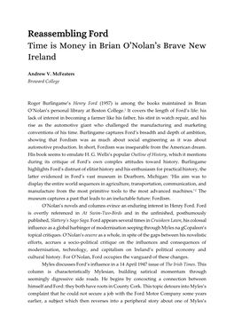 View: Journal of Flann O’Brien Studies 3.1