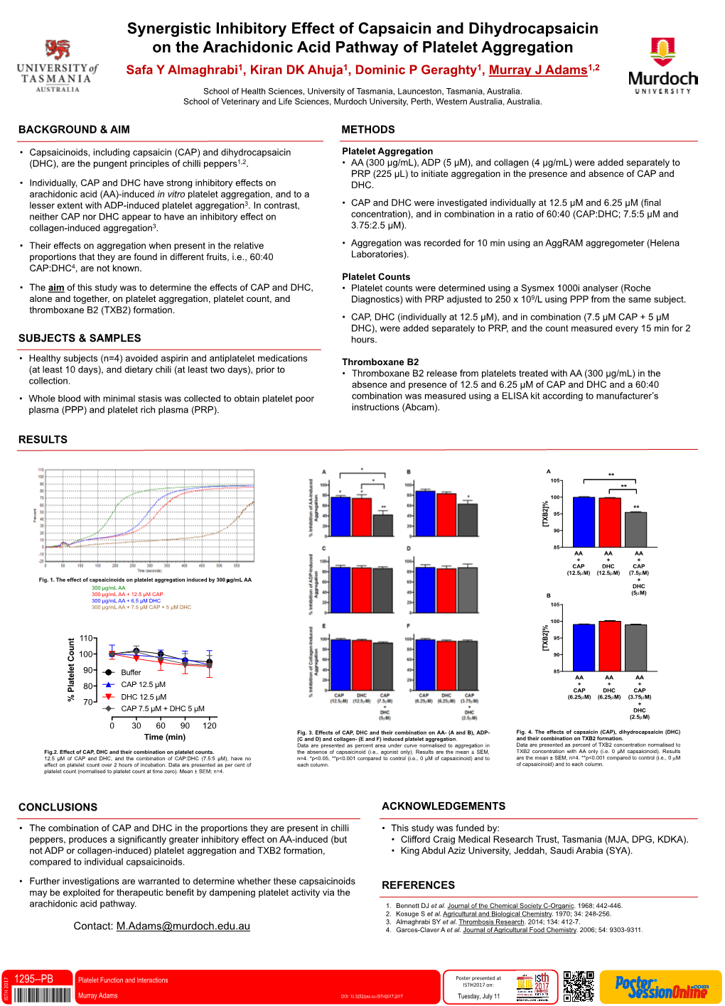 Synergistic Inhibitory Effect of Capsaicin and Dihydrocapsaicin On