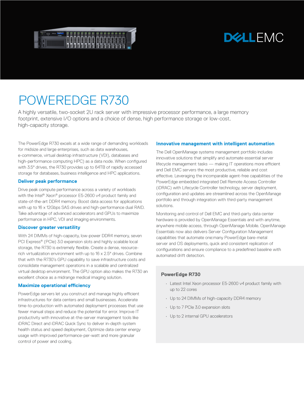 Dell Poweredge R730