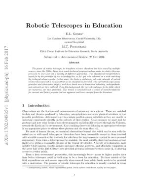 Robotic Telescopes in Education