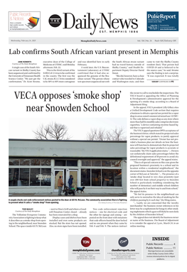VECA Opposes ‘Smoke Shop’ & Development’S Administrative Approval for the Opening of a Smoke Shop, According to a Board of Adjustment Filing