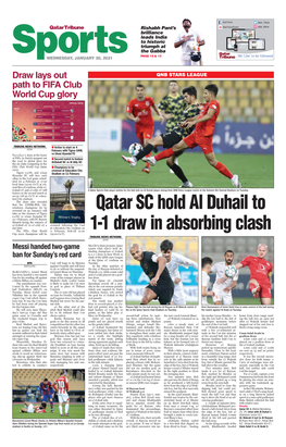 Qatar SC Hold Al Duhail to 1-1 Draw in Absorbing Clash