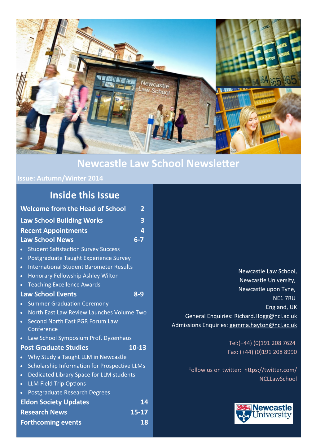 Newcastle Law School Newsletter