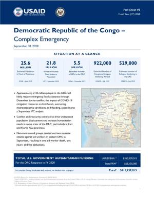 DRC Complex Emergency Fact Sheet #5 09.30.2020