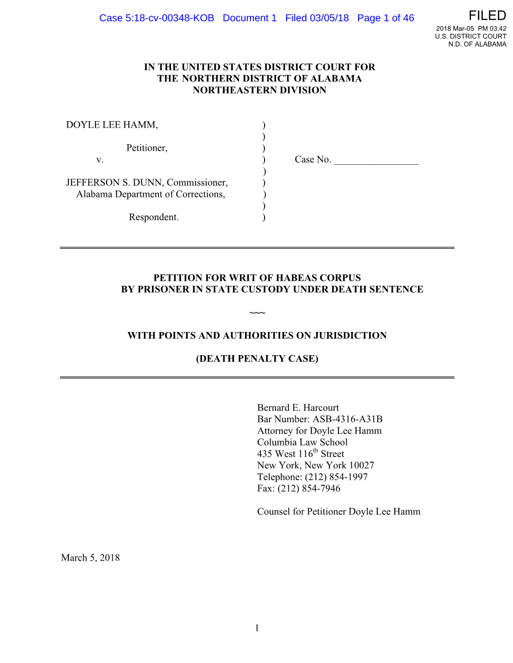 1 in the United States District Court for the Northern