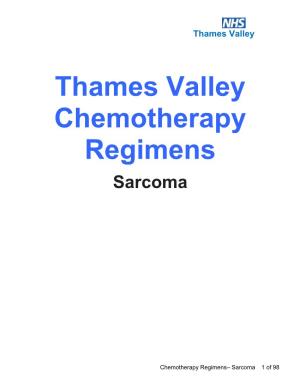 Thames Valley Chemotherapy Regimens Sarcoma