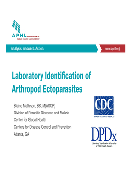 Laboratory Identification of Arthropod Ectoparasites