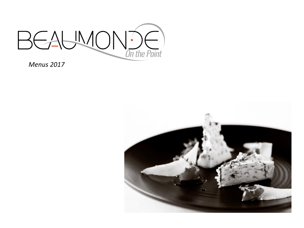 Menus 2017 Beaumonde on the Point