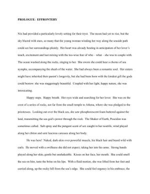 Preview of My Novel Perseus