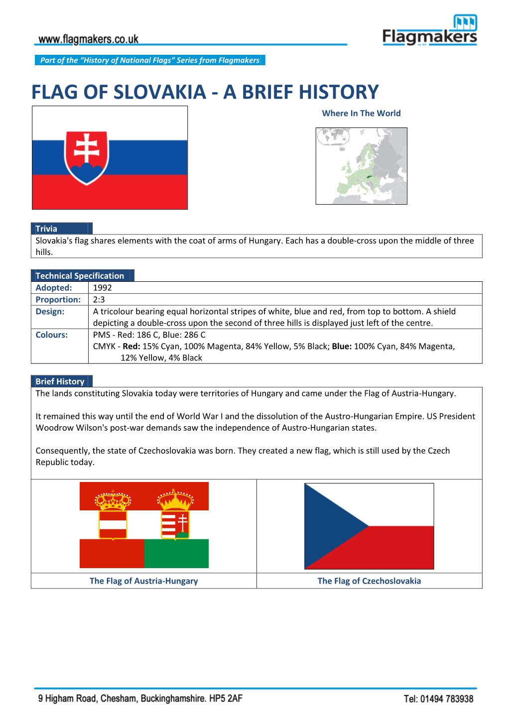 FLAG of SLOVAKIA - a BRIEF HISTORY Where in the World