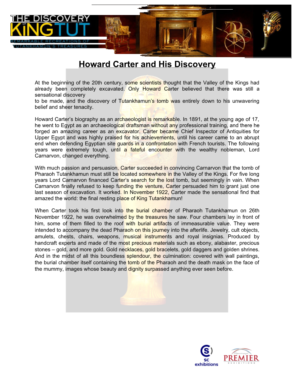 Howard Carter and His Discovery