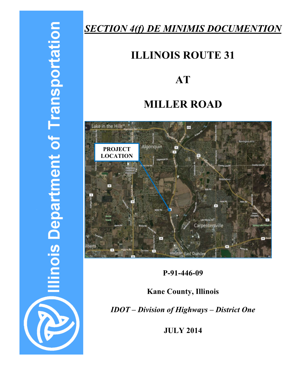 Illinois Route 31 at Miller Road Kane County P- 91-446-09