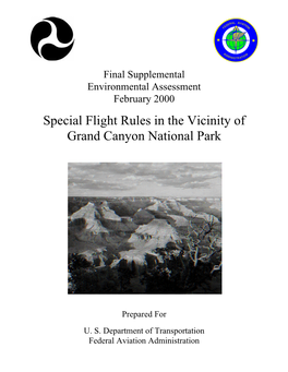 Special Flight Rules in the Vicinity of Grand Canyon National Park