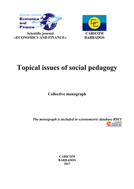 Topical Issues of Social Pedagogy