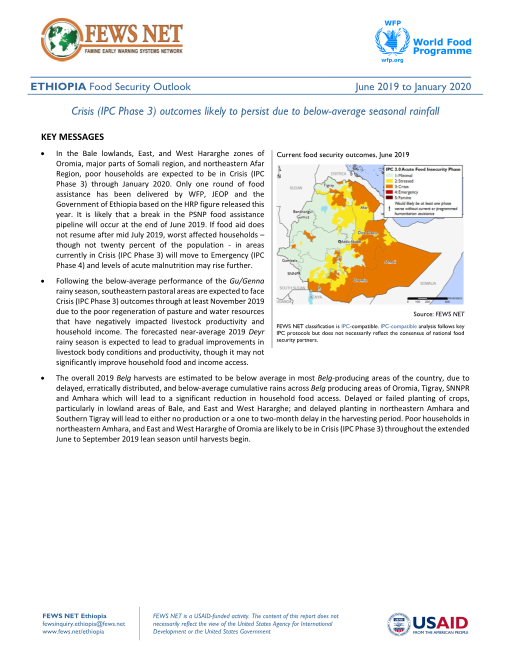 Outcomes Likely to Persist Due to Below-Average Seasonal Rainfall