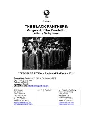 THE BLACK PANTHERS: Vanguard of the Revolution a Film by Stanley Nelson