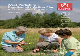 West Yorkshire Geodiversity Action Plan a Consultative Document