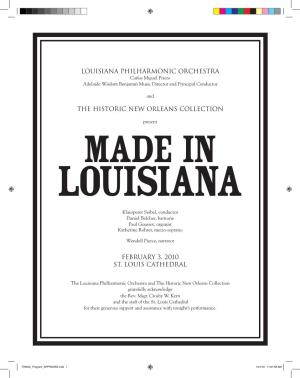 Louisiana Philharmonic Orchestra the Historic New