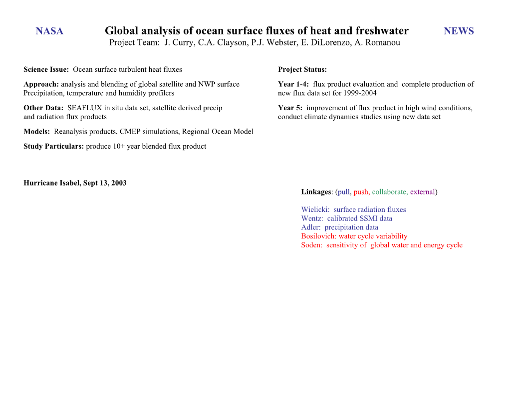 NASA Global Analysis Of Ocean Surface Fluxes Of Heat And Freshwater NEWS