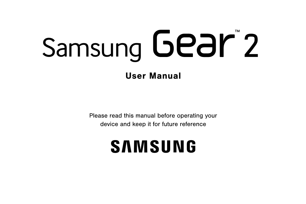Samsung Gear 2 R380 User Manual