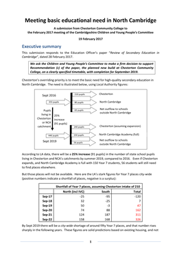 Meeting Basic Educational Need in North Cambridge