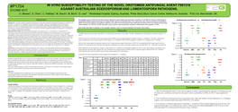 P1704 in Vitro Susceptibility Testing of the Novel Orotomide Antifungal Agent F901318 Eccmid 2017 Against Australian Scedosporium and Lomentospora Pathogens