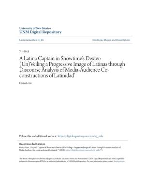 A Latina Captain in Showtime's Dexter: (Un)Veiling a Progressive Image of Latinas Through Discourse Analysis of Media-Audien