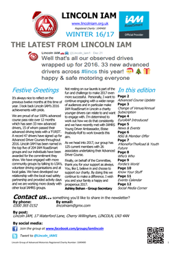LINCOLN IAM Registered Charity: 1049400